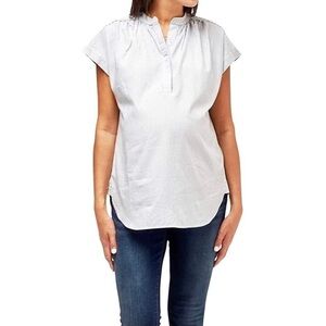 Nom Maternity Iris High/Low Maternity/Nursing Blouse NWT